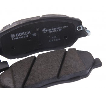 3 099 р. Колодки тормозные передние (4шт.) BOSCH Hyundai Santa Fe CM рестайлинг (2009-2012)  с доставкой в г. Кемерово. Увеличить фотографию 2