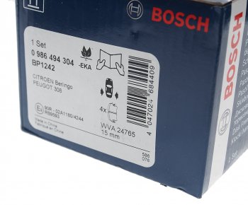 3 199 р. Колодки тормозные задние (4шт.) BOSCH  Peugeot 308  T7 (2007-2011) универсал дорестайлинг, хэтчбек 5 дв. дорестайлинг  с доставкой в г. Кемерово. Увеличить фотографию 3