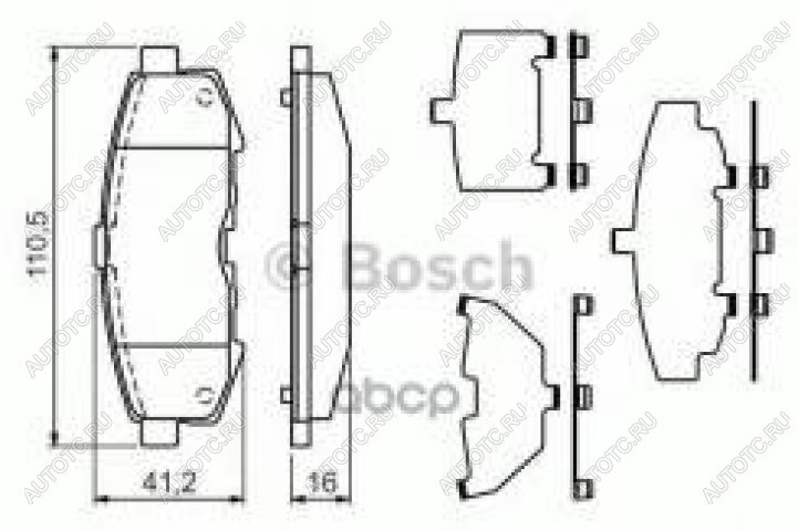 3 199 р. Колодки тормозные задние (4шт.) BOSCH Mazda MPV LY дорестайлинг (2006-2008)  с доставкой в г. Кемерово