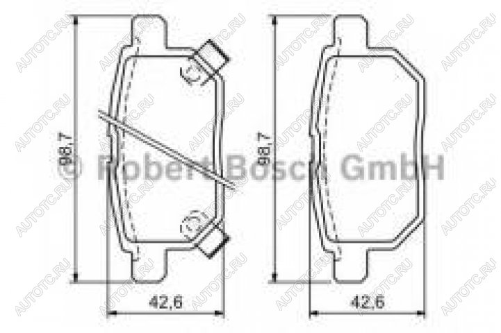1 559 р. Колодки тормозные задние (4шт.) BOSCH Toyota Corolla E140 седан дорестайлинг (2007-2010)  с доставкой в г. Кемерово