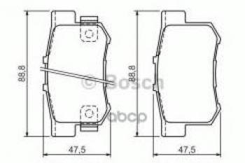 1 699 р. Колодки тормозные задние (4шт.) BOSCH  Honda Accord ( 8 CS,  8 CU,  8 CW,  9 CR,  10 CV,  11 CY) - CR-V ( RE1,RE2,RE3,RE4,RE5,RE7,  RM1,RM3,RM4,  RW,RT)  с доставкой в г. Кемерово. Увеличить фотографию 1