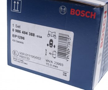 2 059 р. Колодки тормозные задние (4шт.) BOSCH KIA Sorento BL рестайлинг (2006-2010)  с доставкой в г. Кемерово. Увеличить фотографию 3