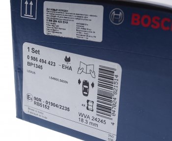 3 369 р. Колодки тормозные (4шт.) BOSCH Lexus LS460 XF40 дорестайлинг (2006-2009)  с доставкой в г. Кемерово. Увеличить фотографию 3