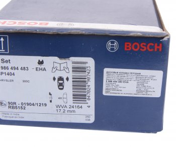 5 499 р. Колодки тормозные передние (4шт.) BOSCH Chrysler 300C LX седан (2004-2011)  с доставкой в г. Кемерово. Увеличить фотографию 4