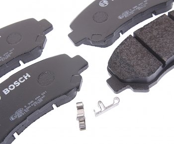 2 579 р. Колодки тормозные передние (4шт.) BOSCH Nissan Qashqai 1 J10 рестайлинг (2010-2013)  с доставкой в г. Кемерово. Увеличить фотографию 2