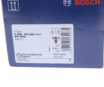3 999 р. Колодки тормозные передние (4шт.) BOSCH Audi A7 4G лифтбэк рестайлинг (2014-2018)  с доставкой в г. Кемерово. Увеличить фотографию 4