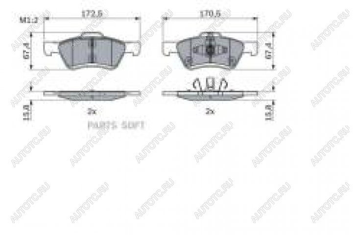 4 999 р. Колодки тормозные передние (4шт.) BOSCH  Ford Maverick  TM1 (2004-2007) рестайлинг, 5 дв.  с доставкой в г. Кемерово