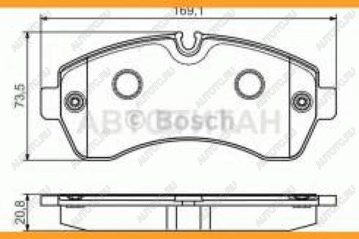 4 399 р. Колодки тормозные передние (4шт.) BOSCH Volkswagen LT 2D (1996-2006)  с доставкой в г. Кемерово