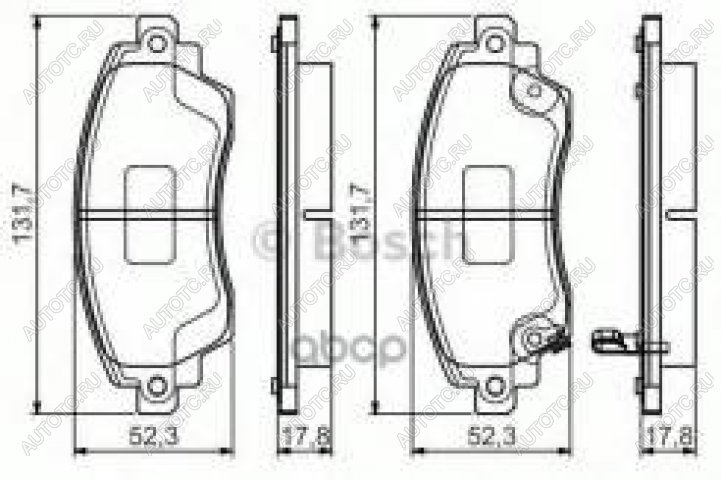 2 899 р. Колодки тормозные передние (4шт.) BOSCH Toyota Corolla E110 седан дорестайлинг (1997-2000)  с доставкой в г. Кемерово