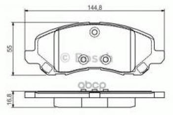 2 599 р. Колодки тормозные передние (4шт.) BOSCH  Mitsubishi Pajero ( 1 L040,  2 V30/V40 5 дв.,  2 V20,  2 V30/V40,  3 V60,  3 V70,  4 V90,  4 V80) - Pajero Sport ( PA,  PB,  QE,  QF)  с доставкой в г. Кемерово. Увеличить фотографию 1