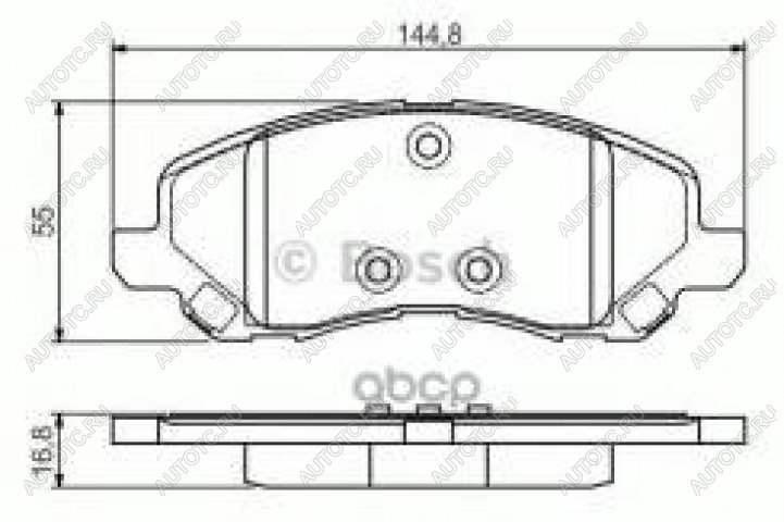 2 599 р. Колодки тормозные передние (4шт.) BOSCH  Mitsubishi Pajero ( 1 L040,  2 V30/V40 5 дв.,  2 V20,  2 V30/V40,  3 V60,  3 V70,  4 V90,  4 V80) - Pajero Sport ( PA,  PB,  QE,  QF)  с доставкой в г. Кемерово