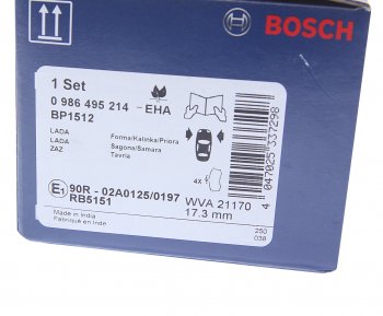 1 399 р. Колодки тормозные передние (4шт.) BOSCH  Лада 2108 (1984-2003)  с доставкой в г. Кемерово. Увеличить фотографию 4