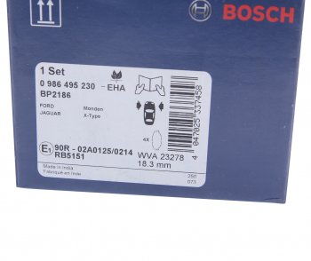 1 999 р. Колодки тормозные передние (4шт.) BOSCH Ford Mondeo Mk3,B4Y дорестайлинг, седан (2000-2003)  с доставкой в г. Кемерово. Увеличить фотографию 4