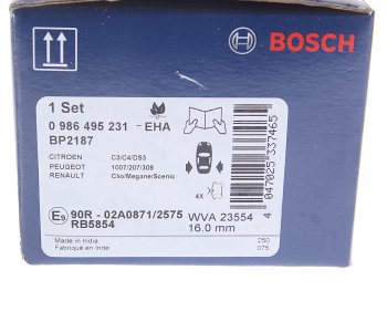 1 669 р. Колодки тормозные задние (4шт.) BOSCH CITROEN C8 (2002-2014)  с доставкой в г. Кемерово. Увеличить фотографию 4