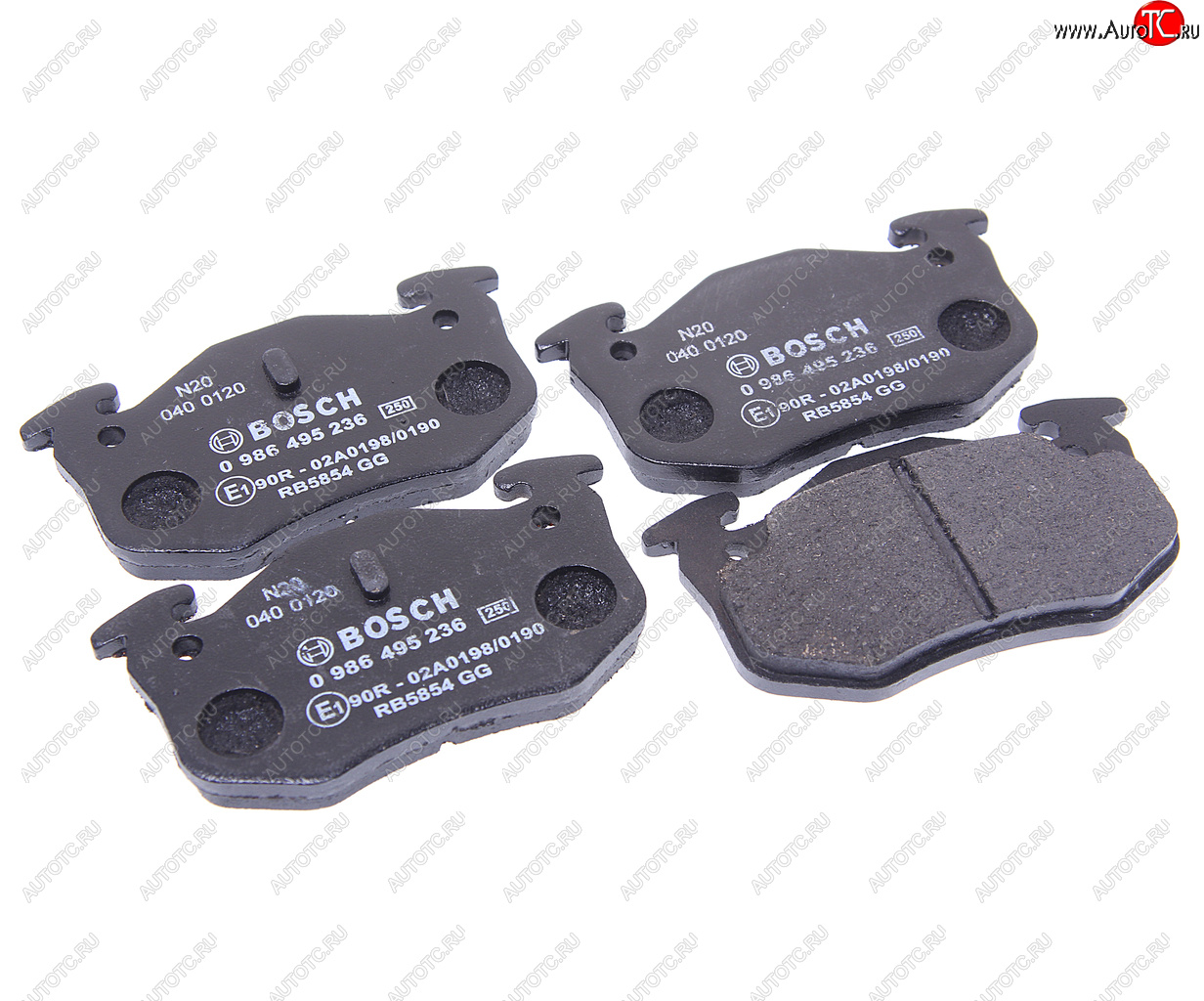 829 р. Колодки тормозные задние (4шт.) BOSCH Peugeot 206 универсал 2EK рестайлинг (2002-2006)  с доставкой в г. Кемерово