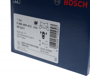 2 799 р. Колодки тормозные передние (4шт.) BOSCH Volkswagen Passat B6 седан (2005-2011)  с доставкой в г. Кемерово. Увеличить фотографию 4