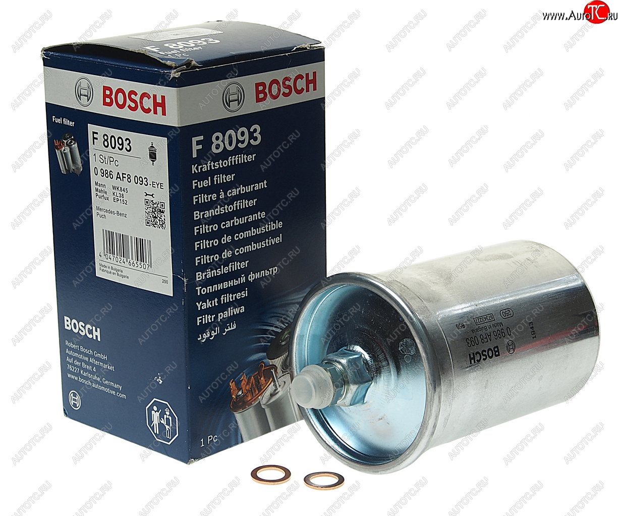 1 599 р. Фильтр топливный MERCEDES C (W201,W202),E (W124,W123),S (W126) BOSCH BOSCH 0986af8093  с доставкой в г. Кемерово