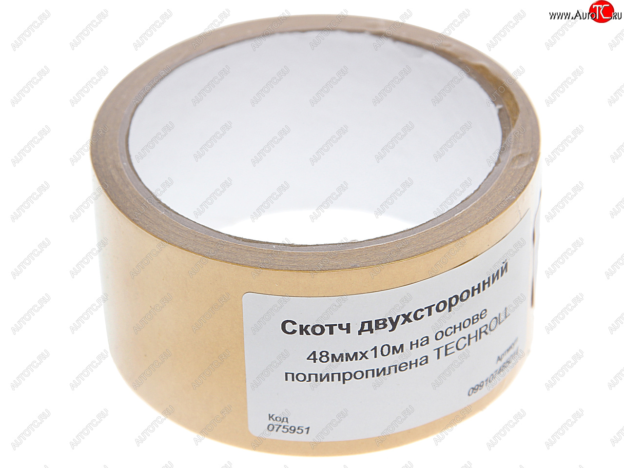 131 р. Скотч двухсторонний 48ммх10м на основе полипропилена TECHROLL TECHROLL 099107485014  с доставкой в г. Кемерово