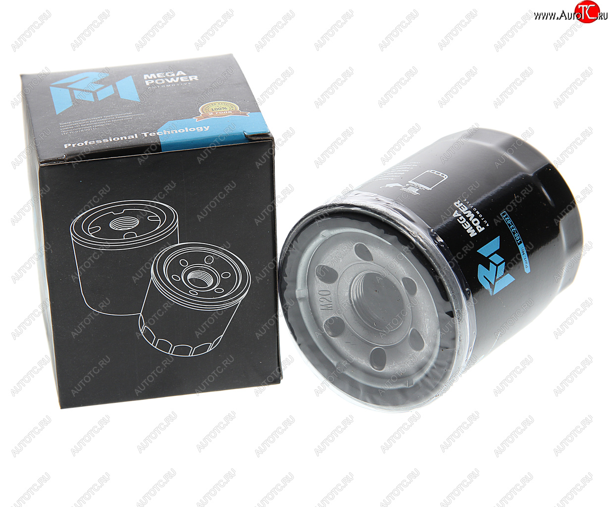 156 р. Фильтр масляный HYUNDAI Getz KIA Rio,Spectra,Carens,Clarus,Shuma MEGAPOWER MEGAPOWER 100-23-021  с доставкой в г. Кемерово