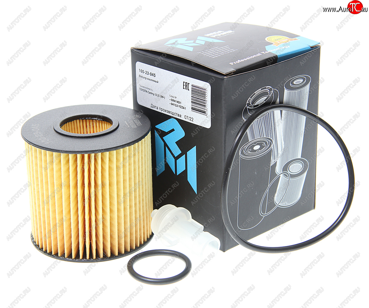 172 р. Фильтр масляный TOYOTA Camry (3.5) (09-) MEGAPOWER MEGAPOWER 100-23-045  с доставкой в г. Кемерово