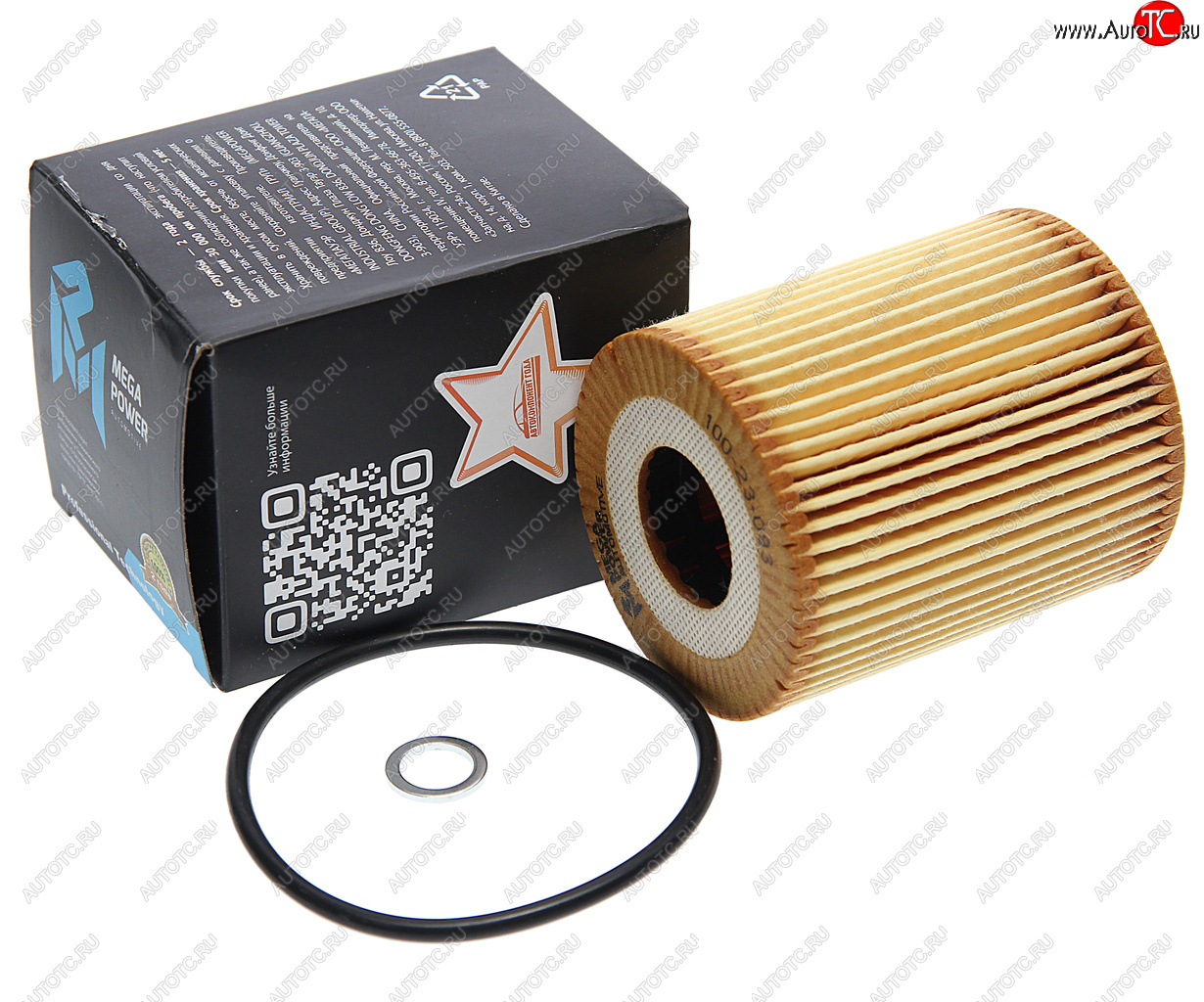185 р. Фильтр масляный BMW 3 (E46),5 (E39),7 (E38),X5 (E53) LAND ROVER Range Rover 3 (02-)(DTDI) MEGAPOWER MEGAPOWER 100-23-093  с доставкой в г. Кемерово