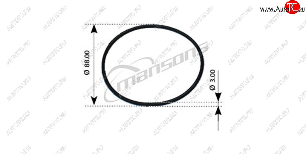 13 р. Кольцо уплотнительное VOLVO F10,FH12,FH16,FM10,FM12,NH12 компрессора MANSONS MANSONS 100.540  с доставкой в г. Кемерово