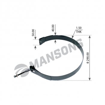 669 р. Хомут SCANIA баллона воздушного MANSONS MANSONS 100.669  с доставкой в г. Кемерово. Увеличить фотографию 1