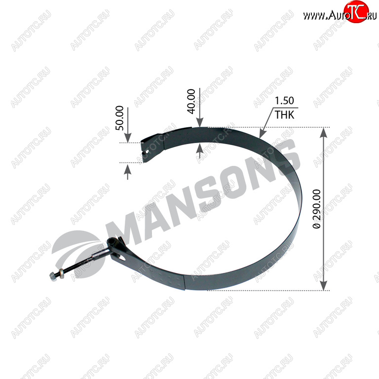 669 р. Хомут SCANIA баллона воздушного MANSONS MANSONS 100.669  с доставкой в г. Кемерово