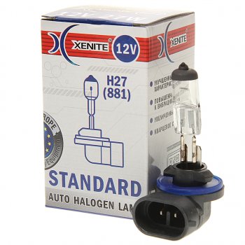 162 р. Лампа 12V H27(881) 27W PGJ13 3200К Standard XENITE XENITE 1007007  с доставкой в г. Кемерово. Увеличить фотографию 1