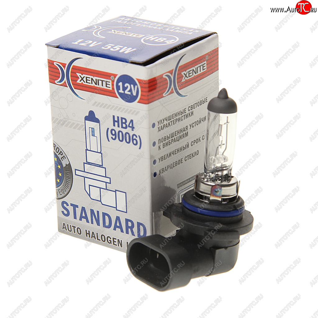 196 р. Лампа 12V HB4(9006) 55W P22d 3200К Standard XENITE XENITE 1007009  с доставкой в г. Кемерово