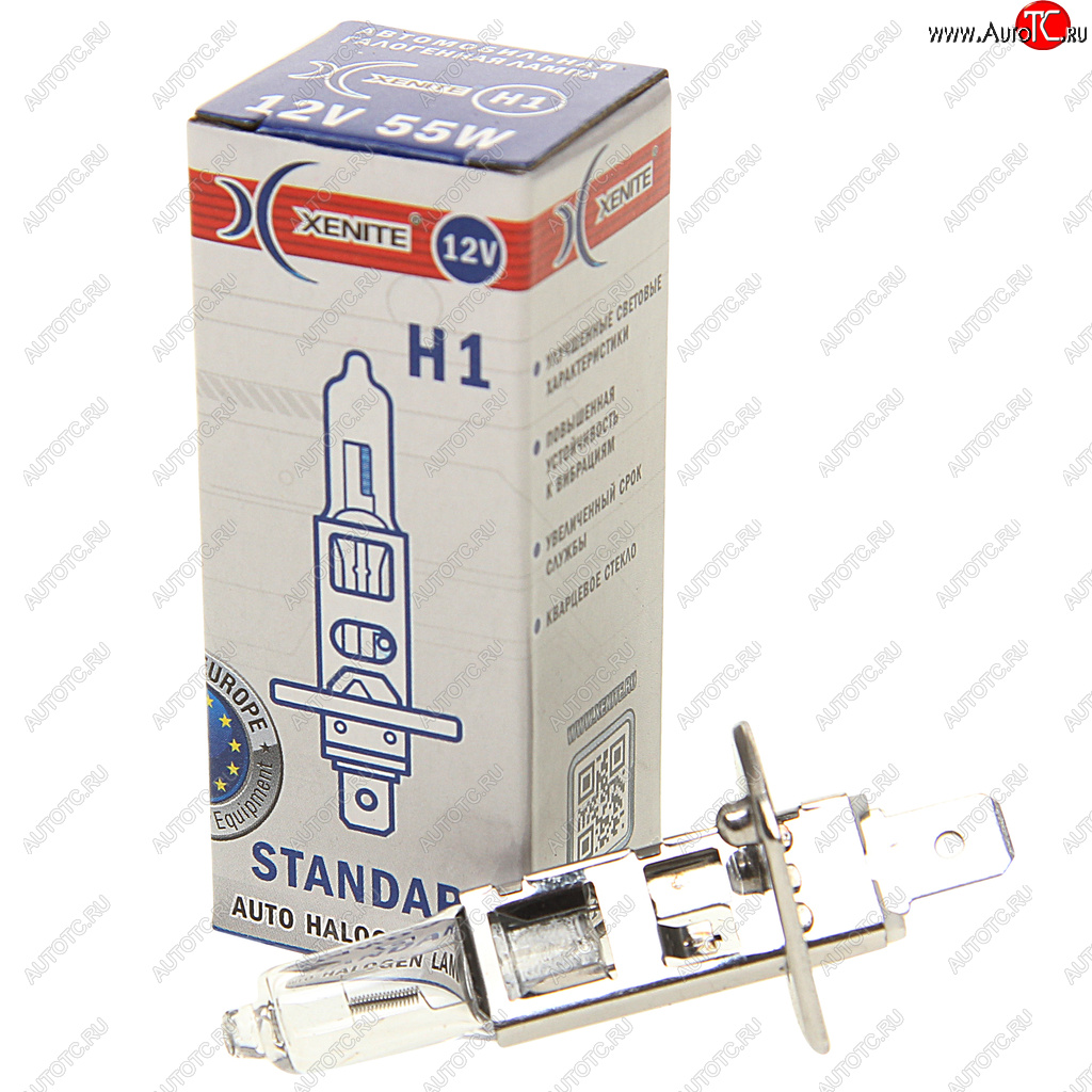 77 р. Лампа 12V H1 55W P14.5s 3200K Standard XENITE XENITE 1007010  с доставкой в г. Кемерово