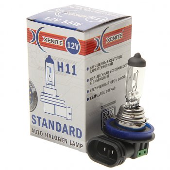 223 р. Лампа 12V H11 55W PGJ19-2 3200К Standard XENITE XENITE 1007011  с доставкой в г. Кемерово. Увеличить фотографию 1