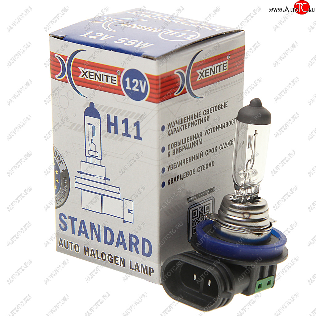 223 р. Лампа 12V H11 55W PGJ19-2 3200К Standard XENITE XENITE 1007011  с доставкой в г. Кемерово