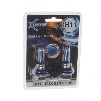 579 р. Лампа 12V H11 55W PGJ19-2 +30% 4000К блистер (2шт.) Super White XENITE XENITE 1007043  с доставкой в г. Кемерово. Увеличить фотографию 1