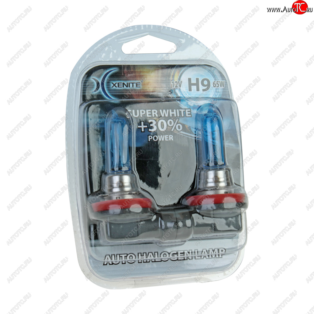 579 р. Лампа 12V H9 65W PGJ19-5 +30% 4000К блистер (2шт.) Super White XENITE XENITE 1007048  с доставкой в г. Кемерово
