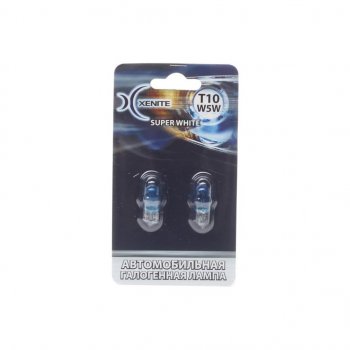 136 р. Лампа 12V W5W T10W W2.1х9.5d +30% 4000К блистер (2шт.) Super White XENITE XENITE 1007060  с доставкой в г. Кемерово. Увеличить фотографию 1
