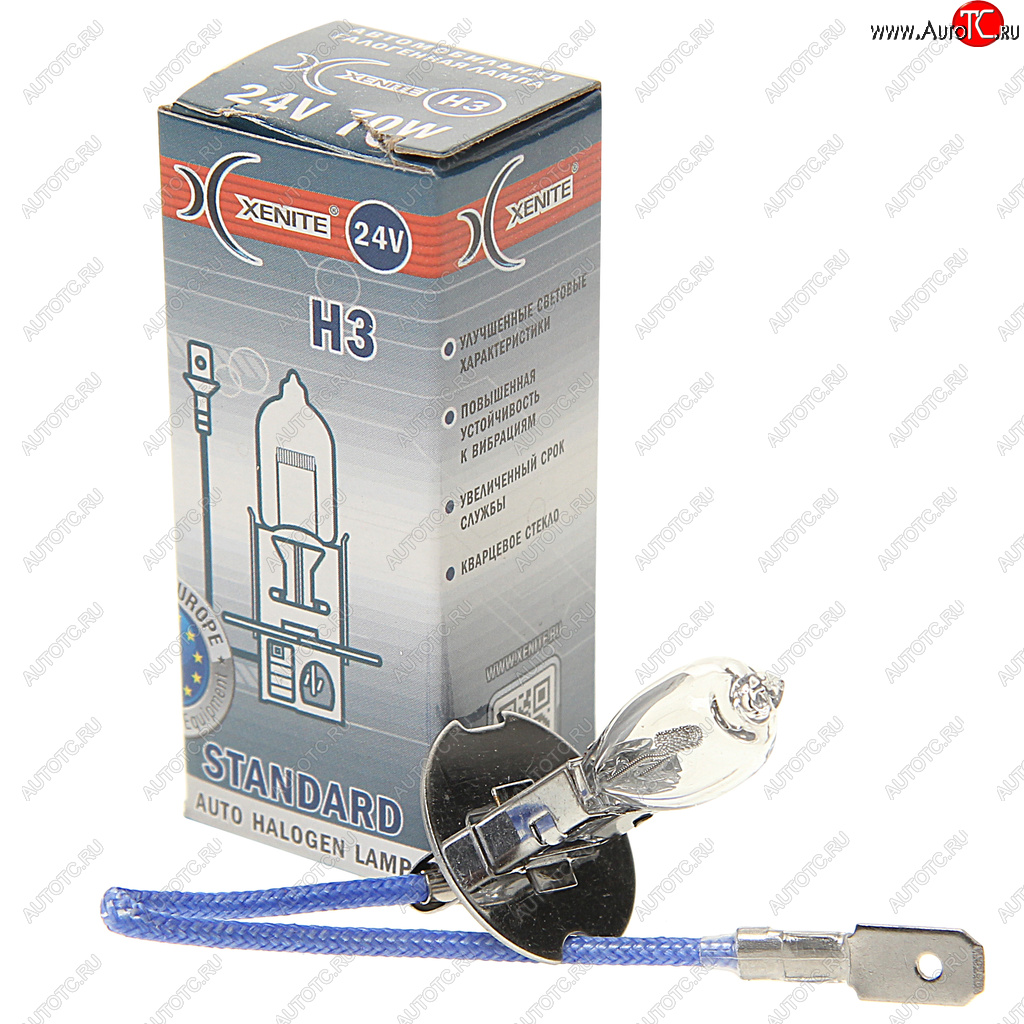 95 р. Лампа 24V H3 70W РK22s 3200К Standard XENITE XENITE 1007063  с доставкой в г. Кемерово