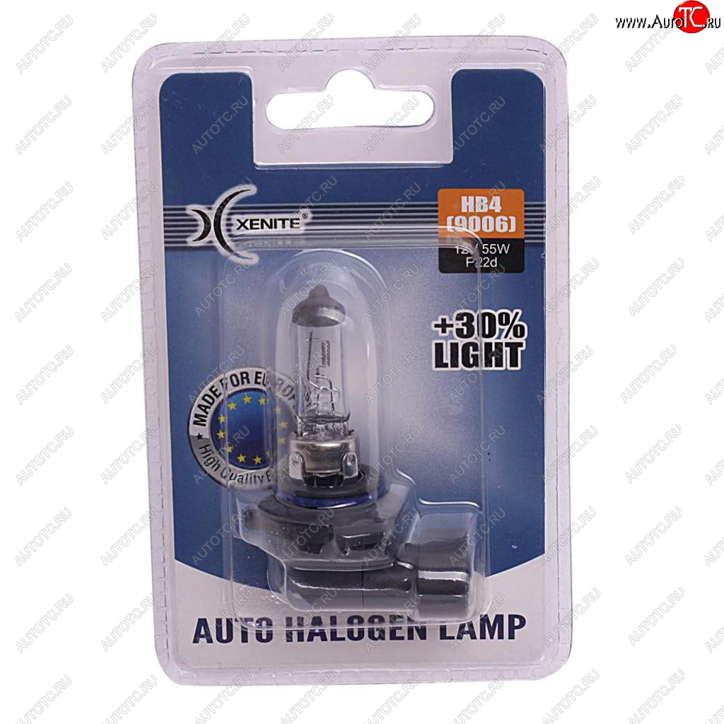 319 р. Лампа 12V HB4(9006) 55W P22d +30% 3200К блистер (1шт.) XENITE XENITE 1007085  с доставкой в г. Кемерово