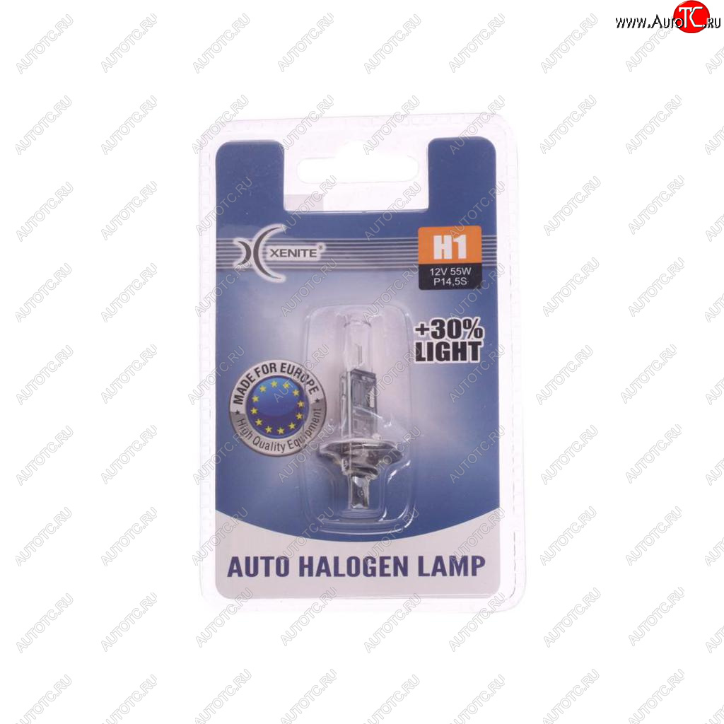 153 р. Лампа 12V H1 55W P14.5s +30% 3200К блистер (1шт.) XENITE XENITE 1007086  с доставкой в г. Кемерово