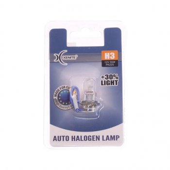 153 р. Лампа 12V H3 55W PK22s +30% 3200К блистер (1шт.) XENITE XENITE 1007088  с доставкой в г. Кемерово. Увеличить фотографию 1