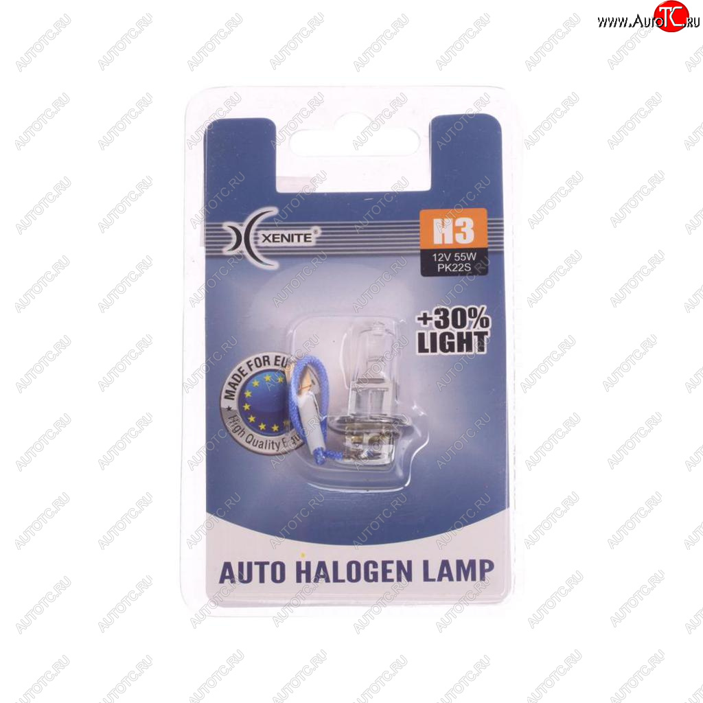 153 р. Лампа 12V H3 55W PK22s +30% 3200К блистер (1шт.) XENITE XENITE 1007088  с доставкой в г. Кемерово