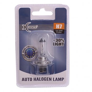 251 р. Лампа 12V H7 55W PX26d +30% 3200К блистер (1шт.) XENITE XENITE 1007090  с доставкой в г. Кемерово. Увеличить фотографию 1