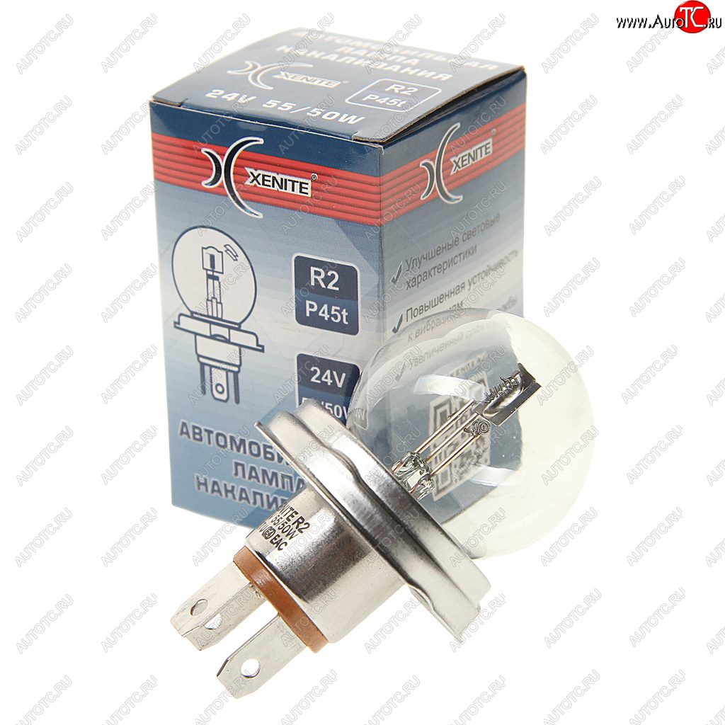 97 р. Лампа 24V R2 5550W P45t 3200К Standard XENITE XENITE 1007097  с доставкой в г. Кемерово