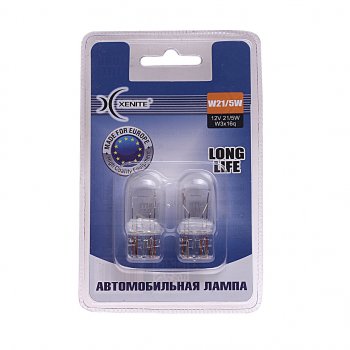 199 р. Лампа 12V W215W W3x16q 3200К блистер (2шт.) Long Life XENITE XENITE 1007114  с доставкой в г. Кемерово. Увеличить фотографию 1