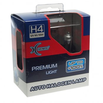 919 р. Лампа 12V H4 6055W P43t +100% 3600К бокс (2шт.) Premium XENITE XENITE 1007119  с доставкой в г. Кемерово. Увеличить фотографию 2