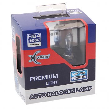 1 039 р. Лампа 12V HB4(9006) 55W P22d +100% 3600К бокс (2шт.) Premium XENITE XENITE 1007139  с доставкой в г. Кемерово. Увеличить фотографию 1