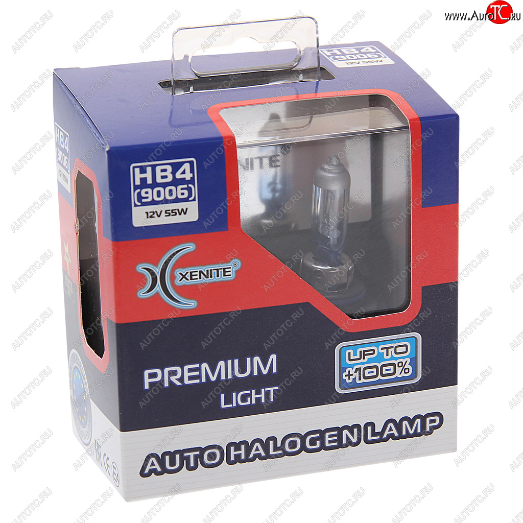 1 039 р. Лампа 12V HB4(9006) 55W P22d +100% 3600К бокс (2шт.) Premium XENITE XENITE 1007139  с доставкой в г. Кемерово