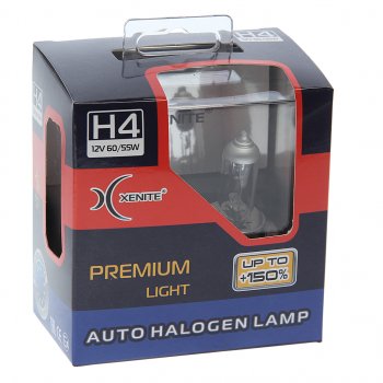 1 049 р. Лампа 12V H4 6055W P43t +150% бокс (2шт.) XENITE XENITE 1007161  с доставкой в г. Кемерово. Увеличить фотографию 1