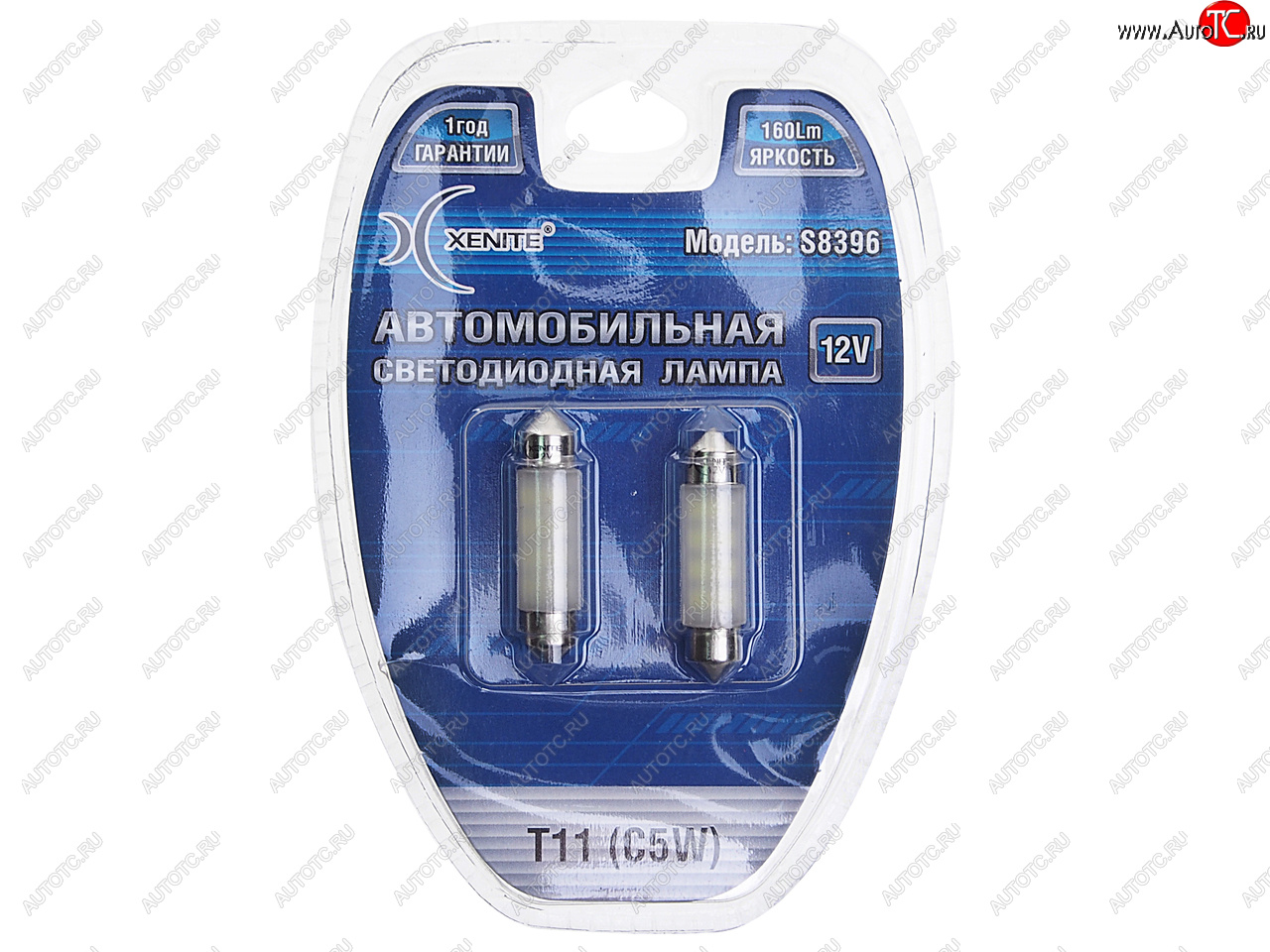 234 р. Лампа светодиодная 12V C5W SV8.5-8 блистер (2шт.) XENITE XENITE 1009325  с доставкой в г. Кемерово
