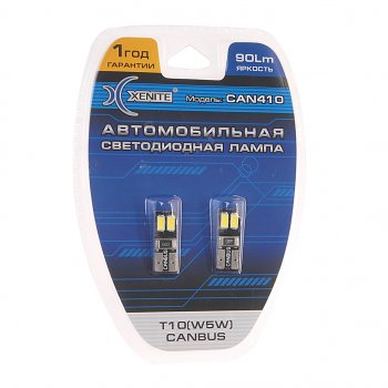 299 р. Лампа светодиодная 12V W5W T10W W2.1х9.5d бесцокольная блистер (2шт.) XENITE XENITE 1009380  с доставкой в г. Кемерово. Увеличить фотографию 1